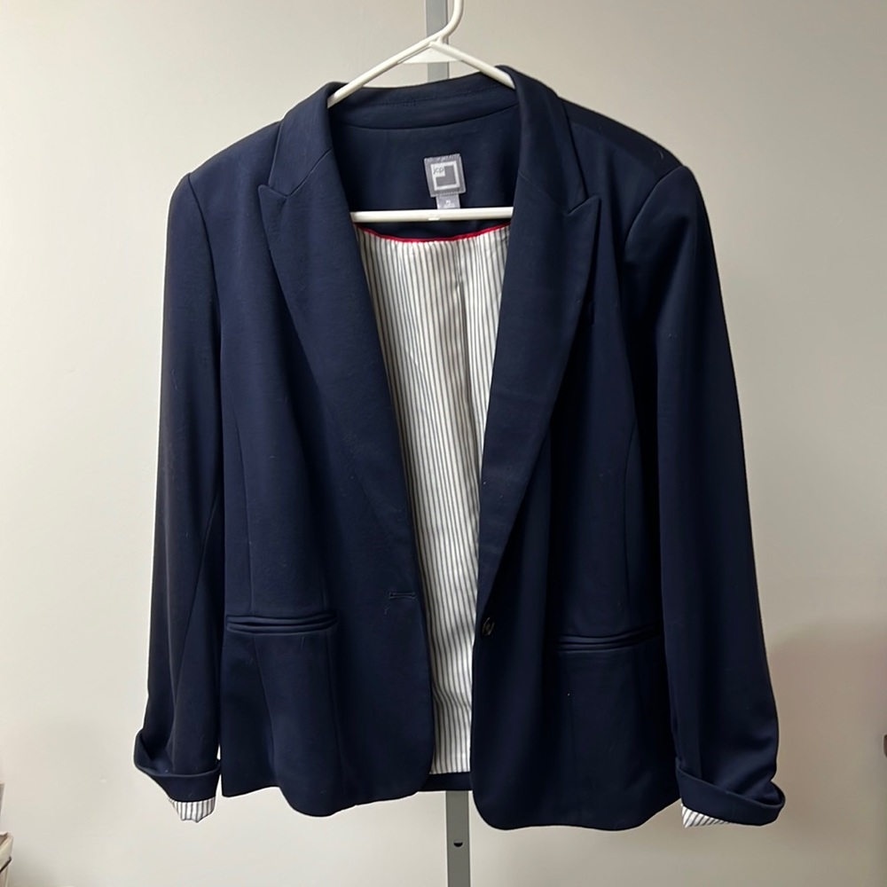 JCPenney navy blue polyester blazer XL
